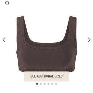 NWT SKIMS OUTDOOR WIDE NECK BRA IN ESPRESSO SZ 3XL